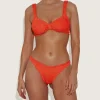 Hunza G Bikini Sets|Bralette-Ashley Bikini - Metallic Tangerine