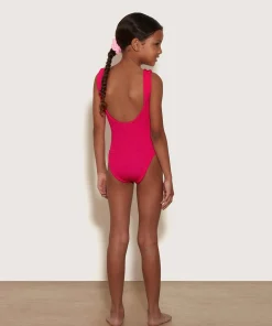 Hunza G Baby 2-6 Yrs-Baby Classic Swim - Metallic Raspberry