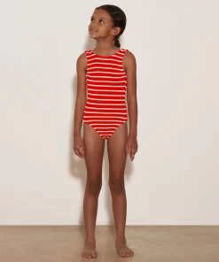 Hunza G Baby 2-6 Yrs-Baby Classic Swim - Red/White Stripe