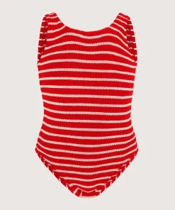 Hunza G Baby 2-6 Yrs-Baby Classic Swim - Red/White Stripe