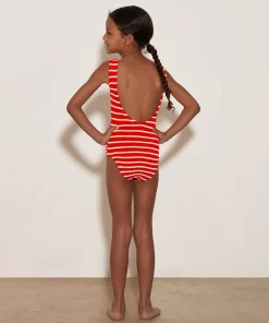 Hunza G Baby 2-6 Yrs-Baby Classic Swim - Red/White Stripe