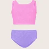 Hunza G Baby 2-6 Yrs-Baby Duo Lyra Bikini - Bubblegum/Lilac