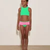 Hunza G Baby 2-6 Yrs-Baby Duo Olive Bikini - Lime/Bubblegum