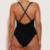 Hunza G Scoop Neck-Bette Swim - Black