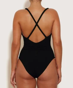 Hunza G Scoop Neck-Bette Swim - Black