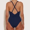 Hunza G Scoop Neck-Bette Swim - Navy