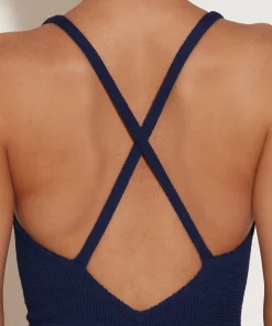 Hunza G Scoop Neck-Bette Swim - Navy