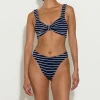 Hunza G Bikini Sets|Bralette-Bonnie Bikini - Navy/White Stripe