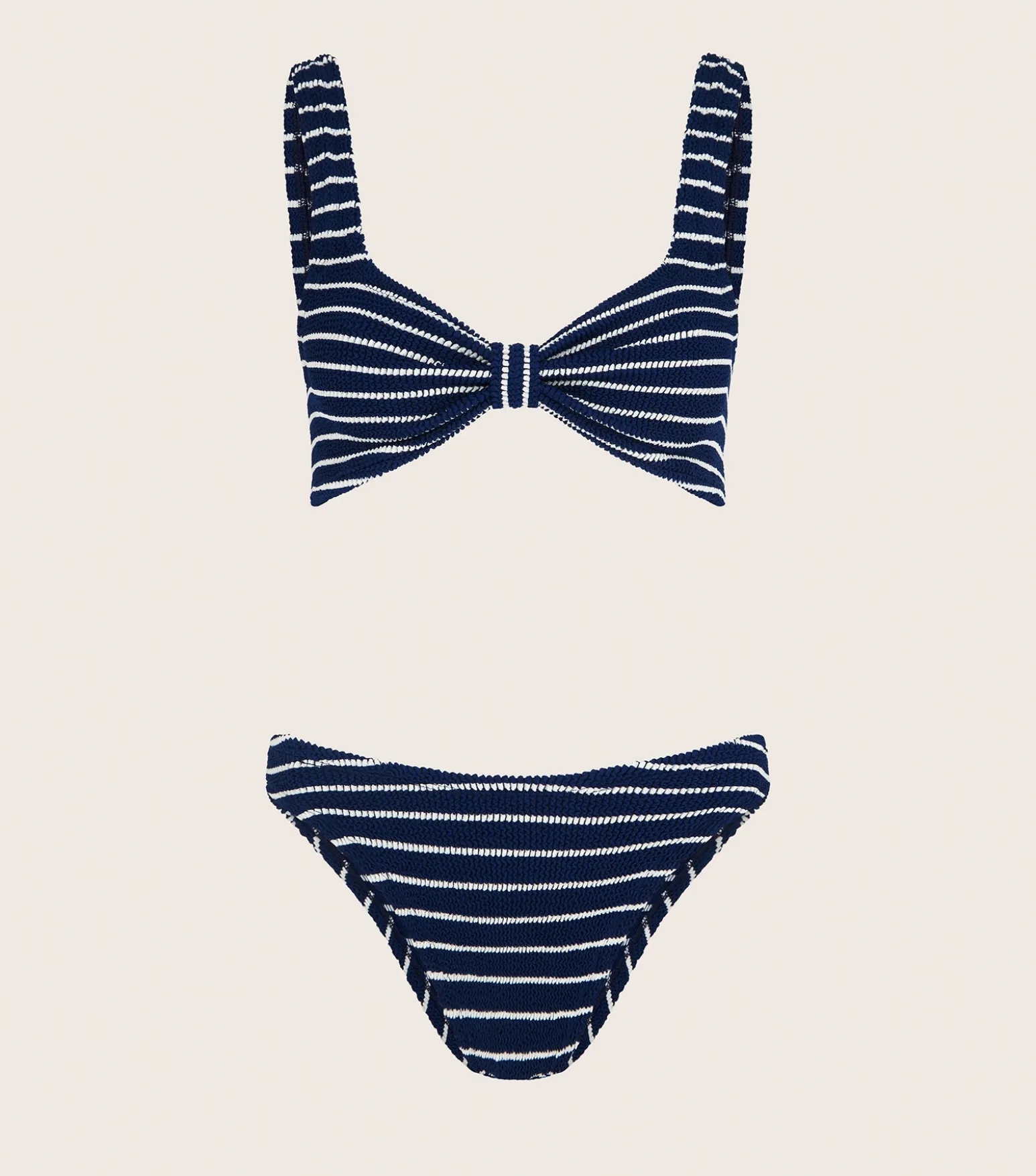 Hunza G Bikini Sets|Bralette-Bonnie Bikini - Navy/White Stripe