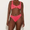 Hunza G Bikini Sets|Bralette-Bonnie Bikini - Red/White Stripe