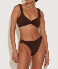 Hunza G Bikini Sets|Bralette-Bonnie Nile Bikini - Metallic Chocolate
