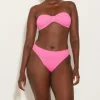 Hunza G Bikini Sets|Bandeau-Coverage Jean Bikini - Bubblegum