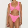 Hunza G Bikini Sets|Bralette-Coverage Juno Bikini - Bubblegum