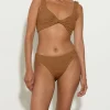 Hunza G Bikini Sets|Bralette-Coverage Juno Bikini - Metallic Cocoa