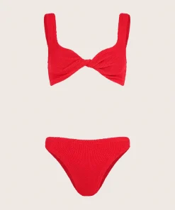 Hunza G Bikini Sets|Bralette-Coverage Juno Bikini - Red
