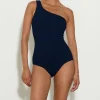 Hunza G One Shoulder-Coverage Nancy Swim - Navy