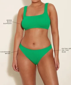 Hunza G Bikini Sets|Bralette-Coverage Xandra Bikini - Emerald