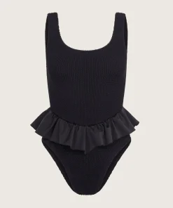 Hunza G Scoop Neck-Denise Swim - Black