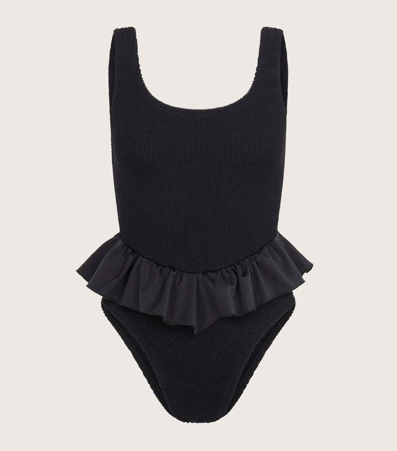 Hunza G Scoop Neck-Denise Swim - Black