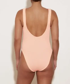 Hunza G Scoop Neck-Domino Swim - Blush