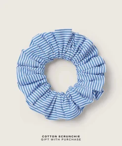 Hunza G Shirts And Tops-Embroidered Oversized Shirt - Blue Stripe