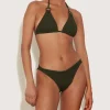 Hunza G Triangle|Bikini Sets-Eva Bikini - Metallic Khaki