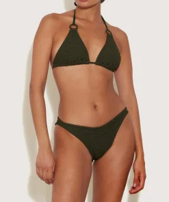 Hunza G Triangle|Bikini Sets-Eva Bikini - Metallic Khaki
