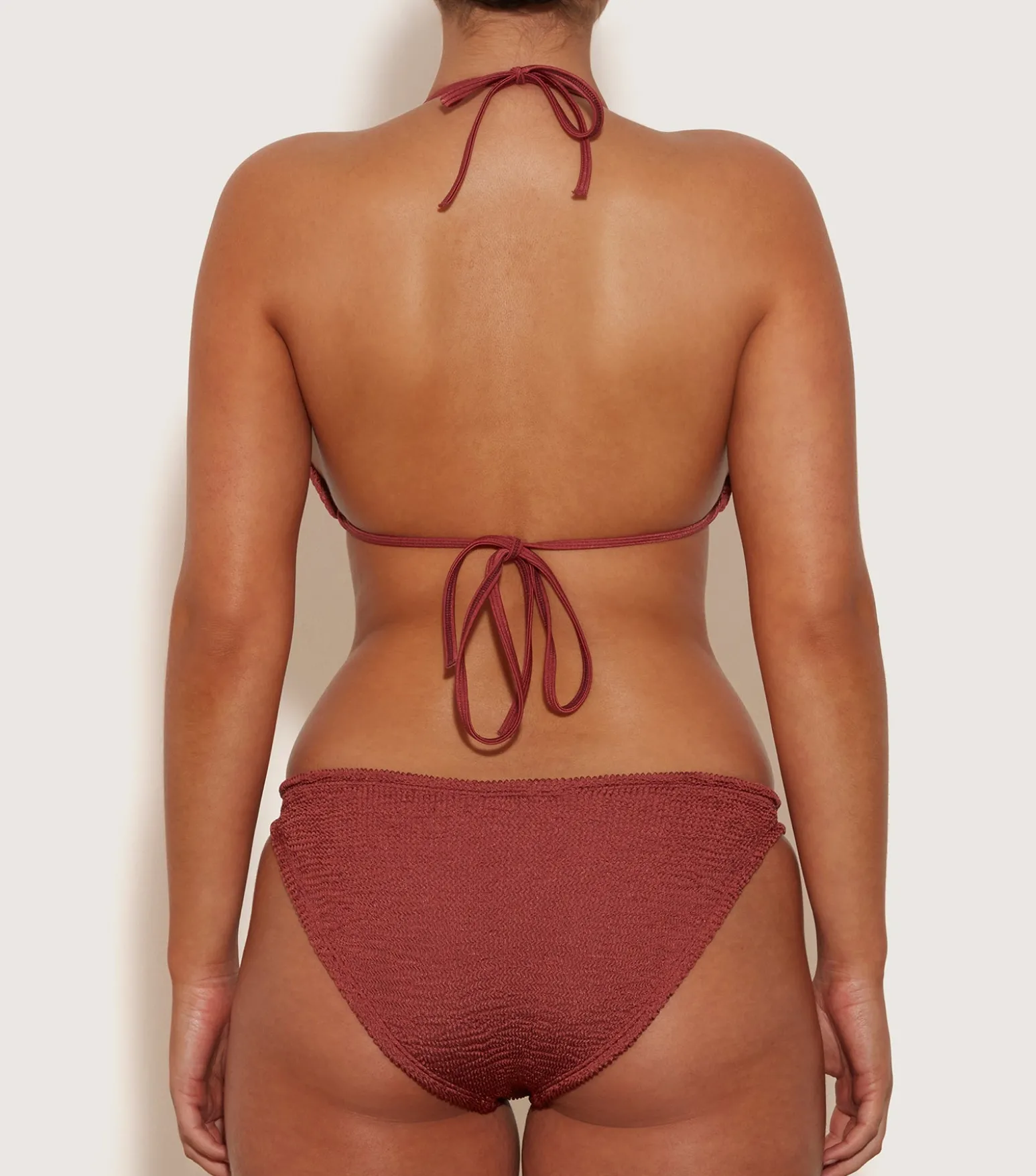 Hunza G Triangle|Bikini Sets-Eva Bikini - Metallic Rosewood