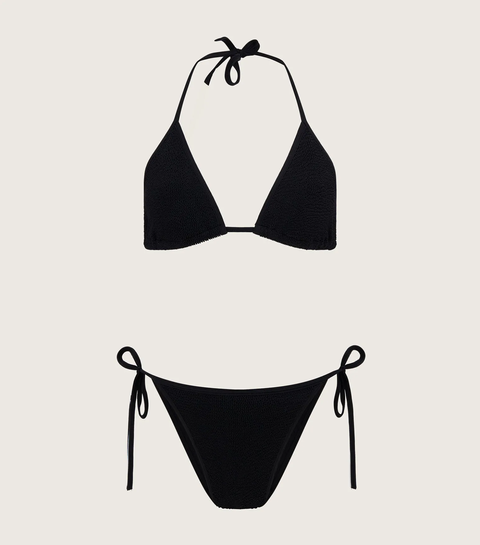 Hunza G Triangle|Bikini Sets-Gina Bikini - Black