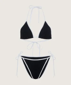 Hunza G Triangle|Bikini Sets-Gina Bikini - Black/White