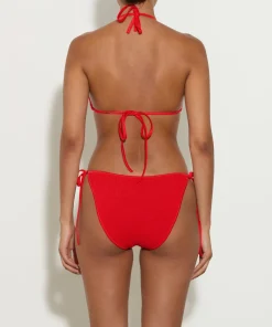 Hunza G Triangle|Bikini Sets-Gina Bikini - Red