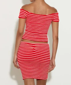 Hunza G Shirts And Tops-Grace Top - Red/White Stripe