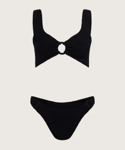 Hunza G Bikini Sets|Bralette-Hallie Bikini - Black