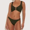 Hunza G Bikini Sets|Bralette-Hallie Bikini - Metallic Khaki