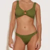 Hunza G Bikini Sets|Bralette-Hallie Bikini - Metallic Moss