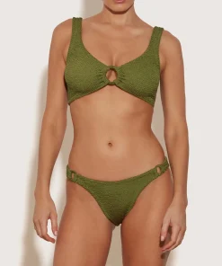Hunza G Bikini Sets|Bralette-Hallie Bikini - Metallic Moss