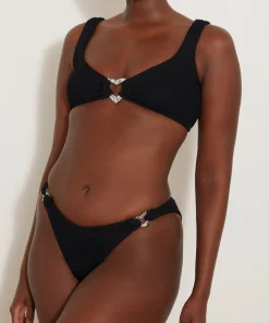 Hunza G Bikini Sets|Bralette-Heather Bikini - Black