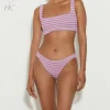 Hunza G Bikini Sets|Bralette-X Helena Christensen Xandra Stripe Bikini - Lavender/White