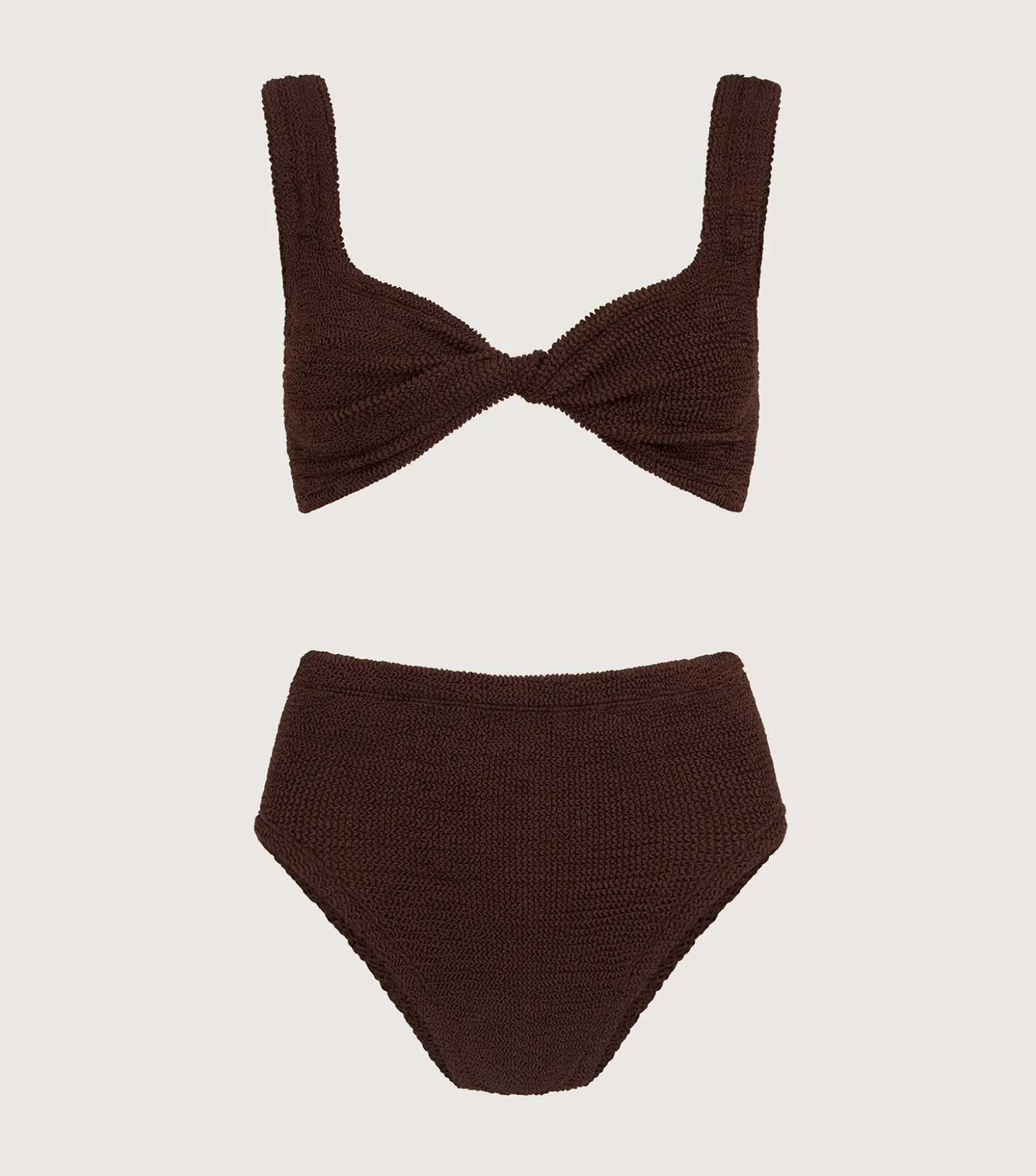 Hunza G Bikini Sets|Bralette-Jamie Bikini - Metallic Chocolate