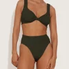 Hunza G Bikini Sets|Bralette-Jamie Bikini - Metallic Khaki