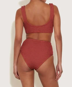 Hunza G Bikini Sets|Bralette-Jamie Bikini - Metallic Rosewood