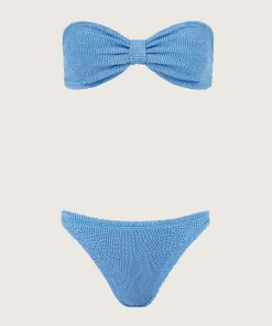 Hunza G Bikini Sets|Bandeau-Jean Bikini - Blue Cornflower