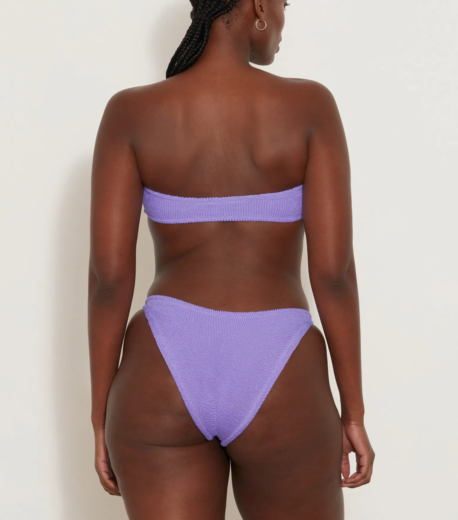 Hunza G Bikini Sets|Bandeau-Jean Bikini - Lilac