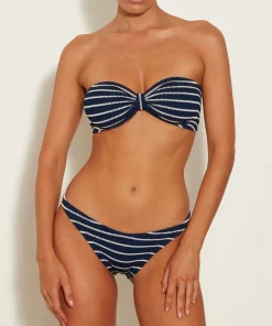 Hunza G Bikini Sets-Jean Bikini - Navy/White Stripe