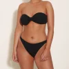 Hunza G Bikini Sets|Bandeau-Jean Lurex Bikini - Black/Gold