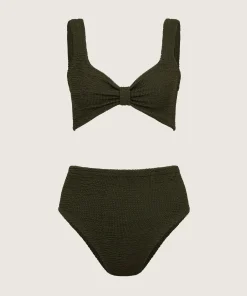 Hunza G Bikini Sets|Bralette-Judy Bikini - Metallic Khaki