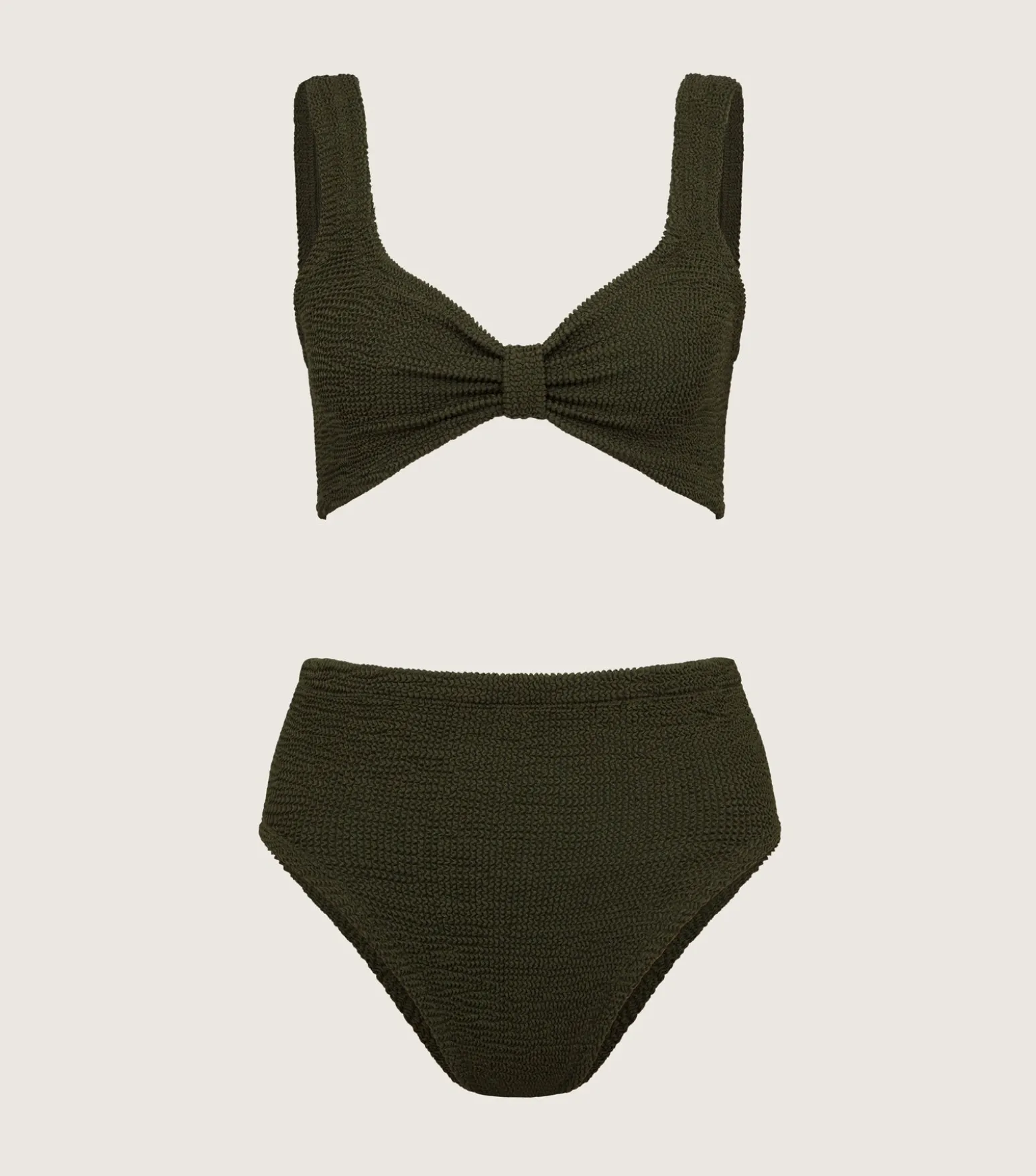 Hunza G Bikini Sets|Bralette-Judy Bikini - Metallic Khaki