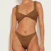 Hunza G Bikini Sets|Bralette-Juno Bikini - Metallic Cocoa