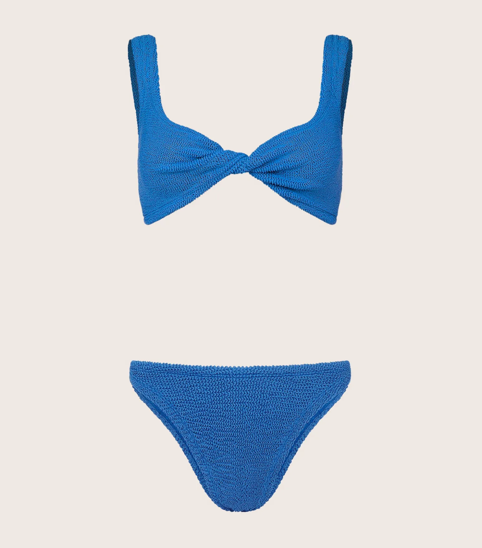 Hunza G Bikini Sets|Bralette-Juno Bikini - Metallic Denim