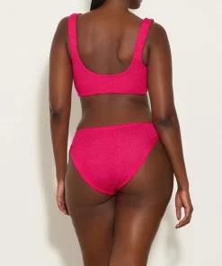 Hunza G Bikini Sets|Bralette-Juno Bikini - Metallic Raspberry